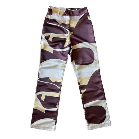 House of Sunny High-rise Highway-print Flared Trousers - Picture 11 of 16